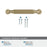 Collet Zinc Golden Champagne Cabinet Pull 18