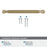 Collet Zinc Golden Champagne Cabinet Pull 20