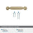 Cowrie Zinc Golden Champagne Cabinet Pull 17