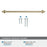 Davenport Zinc Golden Champagne Cabinet Pull 19