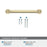 Dupont Circle Zinc Golden Champagne Cabinet Pull 17