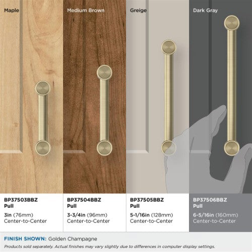 Dupont Circle Zinc Golden Champagne Cabinet Pull 30