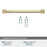Dupont Circle Zinc Golden Champagne Cabinet Pull 22