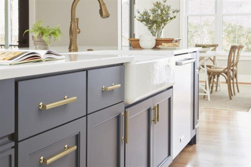 Everett Zinc Golden Champagne Cabinet Pull 29