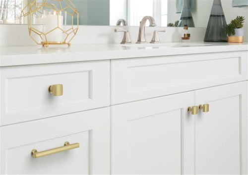 Everett Zinc Golden Champagne Cabinet Pull 24