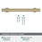 Everett Zinc Golden Champagne Cabinet Pull 17