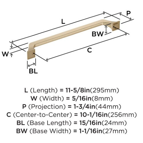 Exceed Zinc Golden Champagne Cabinet Pull 9