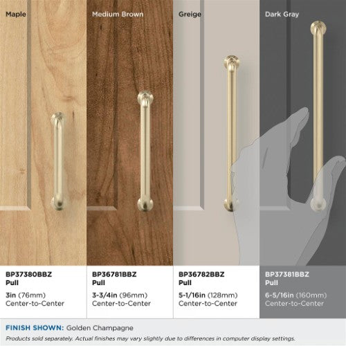 Factor Zinc Golden Champagne Cabinet Pull 31