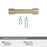 Faircrest Zinc & Steel Golden Champagne Cabinet Pull 19