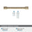Fairfax Zinc Golden Champagne Cabinet Pull 16