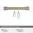 Faraday Zinc Golden Champagne Cabinet Pull 21