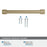 Faraday Zinc Golden Champagne Cabinet Pull 22