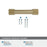 Farewind Zinc Golden Champagne Cabinet Pull 19