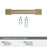 Farewind Zinc Golden Champagne Cabinet Pull 20