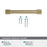 Farewind Zinc Golden Champagne Cabinet Pull 21