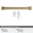 Farewind Zinc Golden Champagne Cabinet Pull 22