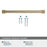 Farewind Zinc Golden Champagne Cabinet Pull 24