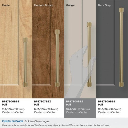 Farewind Zinc Golden Champagne Cabinet Pull 34