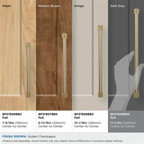Farewind Zinc Golden Champagne Cabinet Pull 35