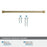 Farewind Zinc Golden Champagne Cabinet Pull 18