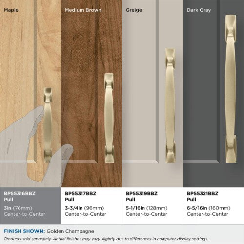 Highland Ridge Zinc Golden Champagne Cabinet Pull 31