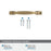 Highland Ridge Zinc Golden Champagne Cabinet Pull 35