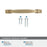 Highland Ridge Zinc Golden Champagne Cabinet Pull 36