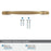 Highland Ridge Zinc Golden Champagne Cabinet Pull 40