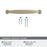Kane Zinc Golden Champagne Cabinet Pull 16