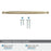 Kane Zinc Golden Champagne Cabinet Pull 19