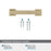 Lintel Zinc Golden Champagne Cabinet Pull 19
