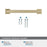 Lintel Zinc Golden Champagne Cabinet Pull 21