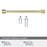 Lintel Zinc Golden Champagne Cabinet Pull 24