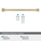 Lintel Zinc Golden Champagne Cabinet Pull 17