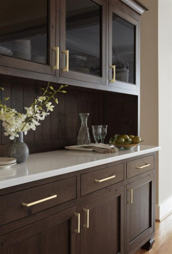 Merced Zinc Golden Champagne Cabinet Pull 26