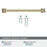 Mulholland Zinc Golden Champagne Cabinet Pull 19