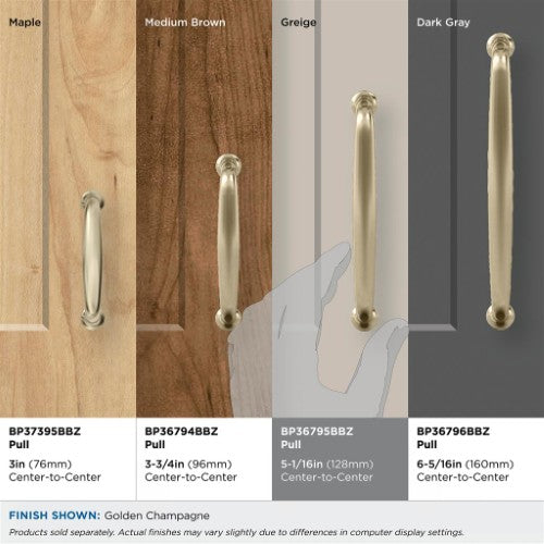 Renown Zinc Golden Champagne Cabinet Pull 28
