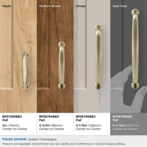 Renown Zinc Golden Champagne Cabinet Pull 29