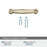 Renown Zinc Golden Champagne Cabinet Pull 17