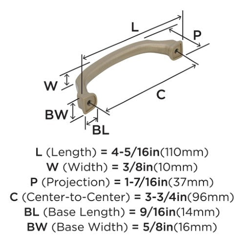 Revitalize Zinc Golden Champagne Cabinet Pull 13