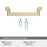 Rockhurst Zinc Golden Champagne Cabinet Pull 15