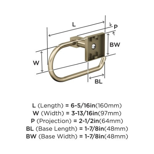 Appoint Zinc Golden Champagne Toilet Paper Holder 2