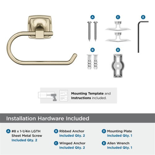 Stature Zinc Golden Champagne Toilet Paper Holder 3