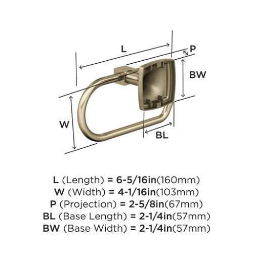 Stature Zinc Golden Champagne Toilet Paper Holder 2