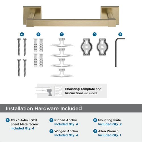 Appoint Zinc & Stainless Steel Golden Champagne Towel Bar 7