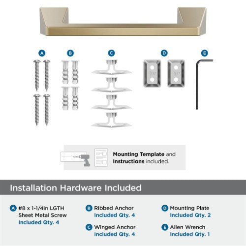 Blackrock Zinc & Stainless Steel Golden Champagne Towel Bar 7