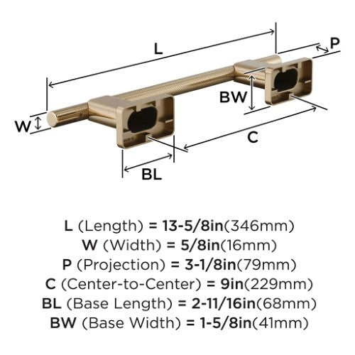Bronx Zinc & Stainless Steel Golden Champagne Towel Bar 4
