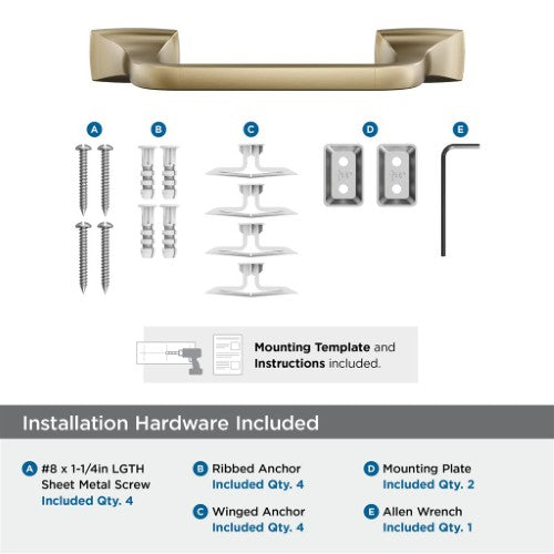 Highland Ridge Zinc & Stainless Steel Golden Champagne Towel Bar 7