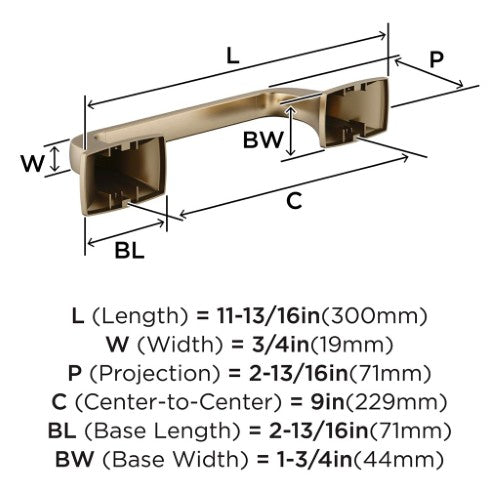 Highland Ridge Zinc & Stainless Steel Golden Champagne Towel Bar 4