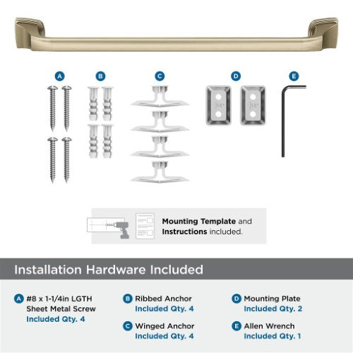 Revitalize Zinc & Stainless Steel Golden Champagne Towel Bar 5